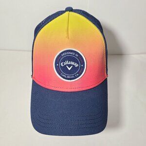 Callaway Golf Carlsbad CA Sunset/Blue Adjustable Snapback Trucker Hat/Cap